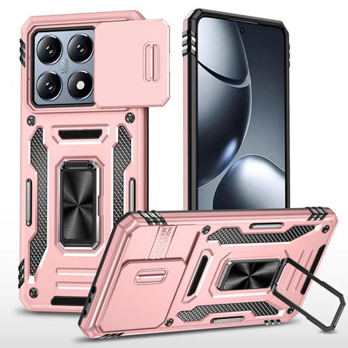 Funda Protectora Híbrida de TPU para Cámara Xiaomi 14T Pro Armor PC (Oro Rosa)