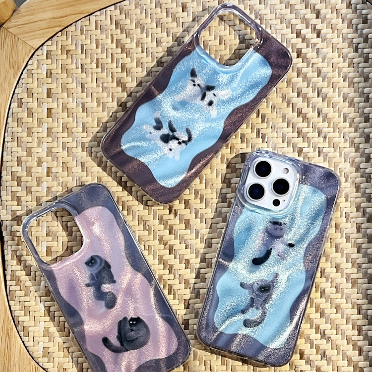 Funda TPU Doble Capa iPhone 15 Pro Max Patrón Imd Rayas en Contraste
