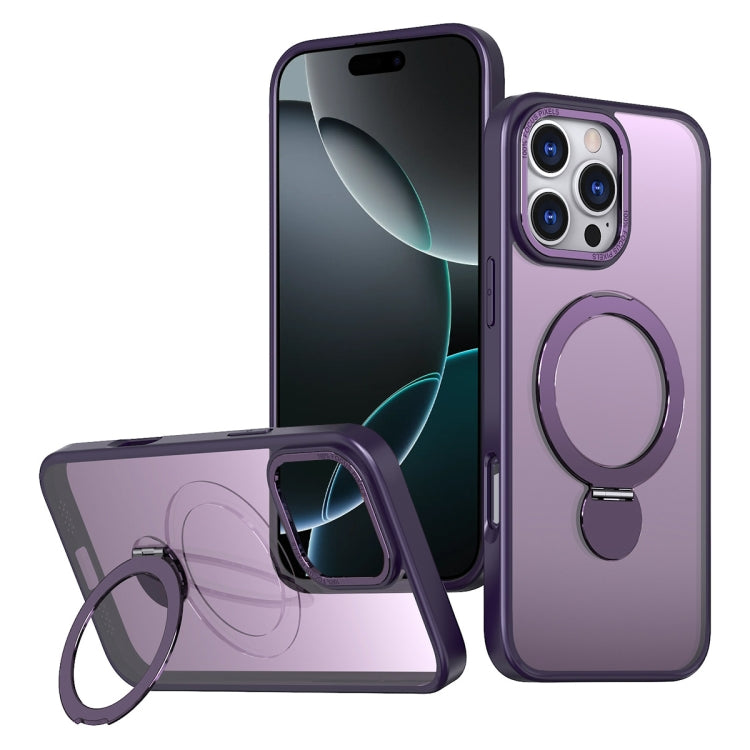 Estuche para Teléfono Magsafe iPhone 16 Pro Wing Series Gen2 Soporte de Anillo (Morado Oscuro)