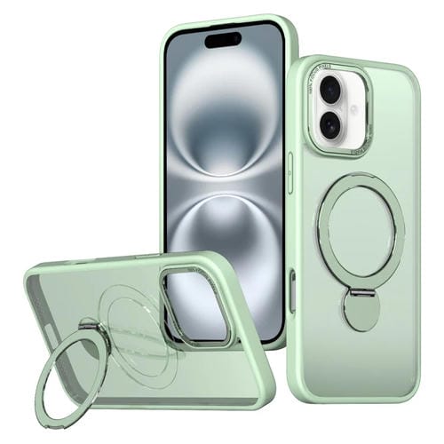 Estuche para Teléfono Wing Series Gen2 con Soporte de Anillo Metal Magsafe para iPhone 16 (Verde Aguacate)