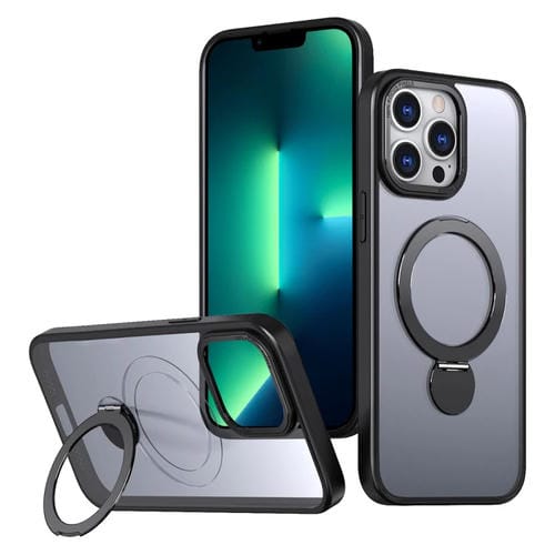 Funda para Teléfono Wing Series Gen2 con Soporte de Anillo de Metal Magsafe para iPhone 13 Pro Max (Negro)