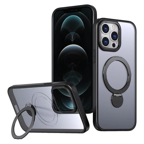 Funda para Teléfono Wing Series Gen2 con Soporte de Anillo de Metal Magsafe para iPhone 12 Pro (Negro)