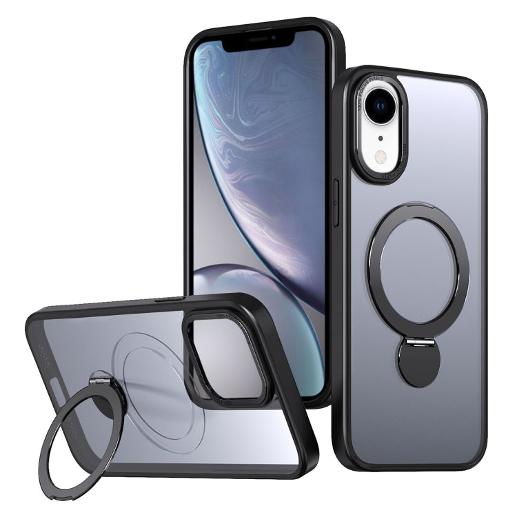 Estuche para Teléfono Wing Series Gen2 con Soporte de Anillo de Metal Magsafe para iPhone Xr (Negro)