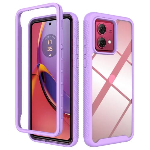 Funda para Teléfono Motorola Moto G84 PC TPU Transparente Antigolpes Diseño Cielo Estrellado (Morado)