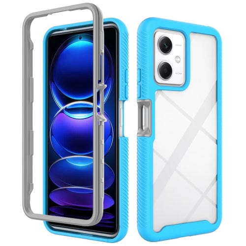 Funda de Teléfono de TPU Transparente a Prueba de Golpes con Diseño de Cielo Estrellado para Redmi Note 12 5G (Azul Cielo)
