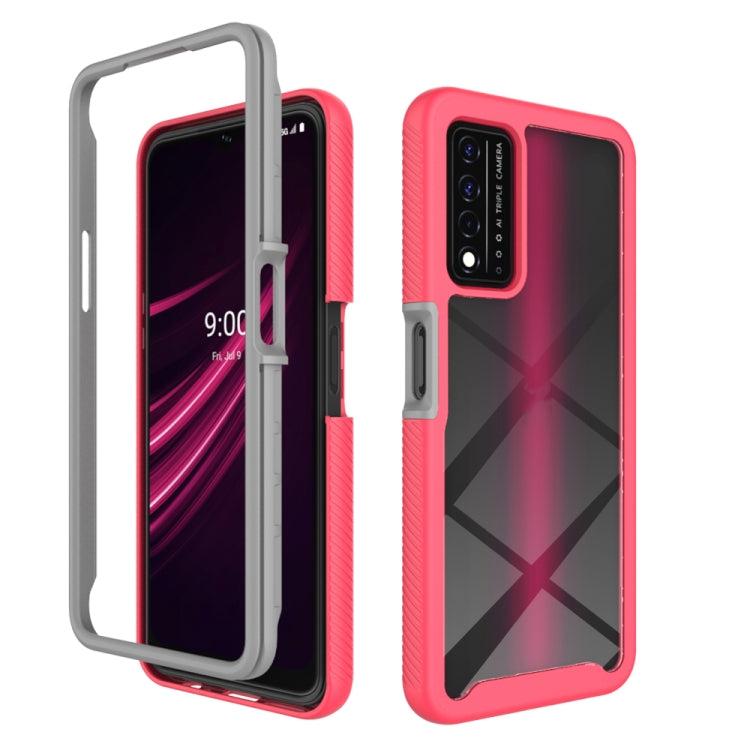 Funda para Teléfono T-Mobile Revvl V+ 5G TPU Transparente Antigolpes (Rosa)