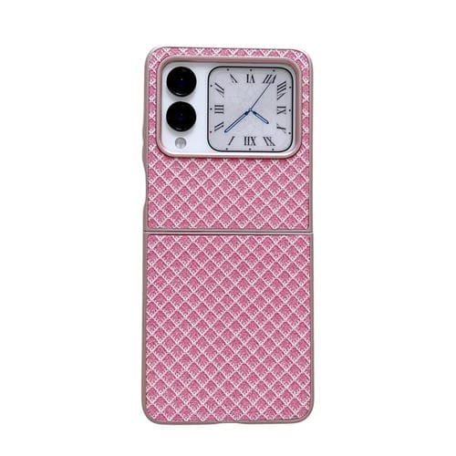Funda para Teléfono Huawei Nova Flip Diseño de Rombos y Diamantes Brillantes (Rosa)