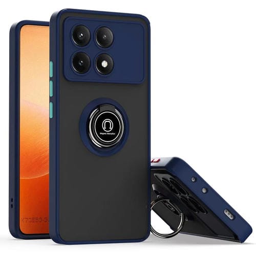 Funda de TPU + PC con anillo para Xiaomi Poco X6 Pro Q Shadow 1 Series (azul real)