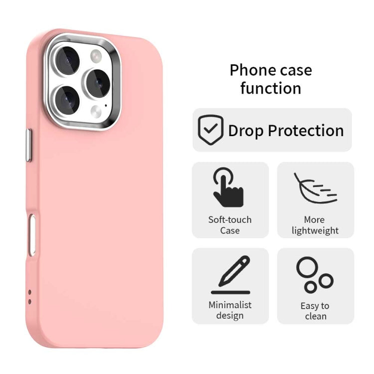 Funda para Teléfono iPhone 16 Pro Max a Prueba de Golpes Serie Colorida (Rosa)