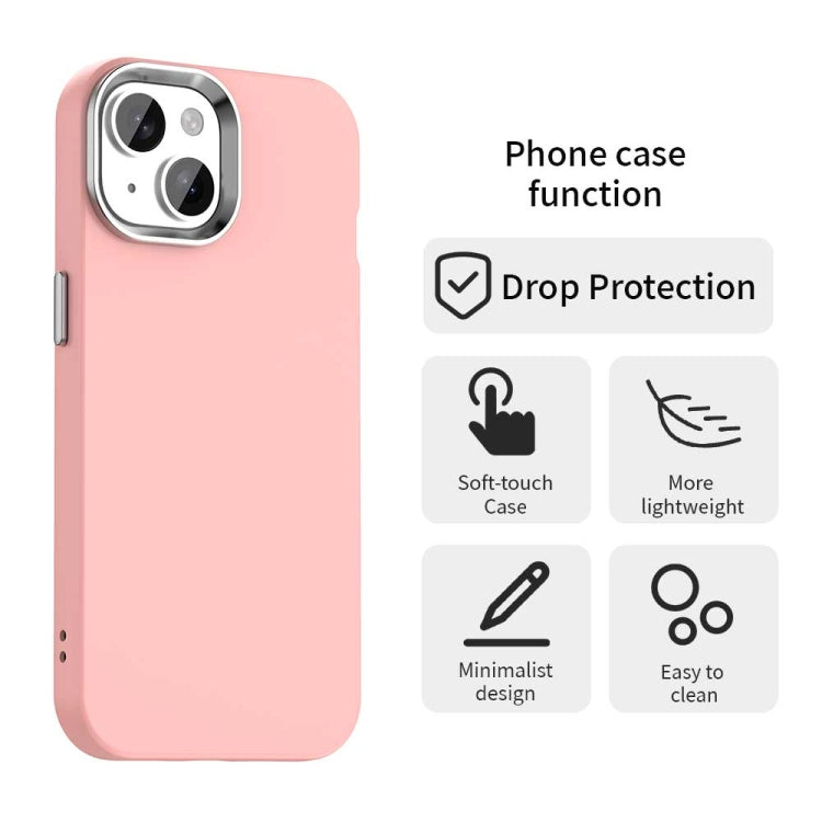 Funda para Teléfono iPhone 15 Plus Serie Colorida a Prueba de Golpes (Rosa)