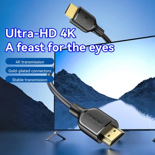 Cable de Extensión HDMI Yesido HM16 4K 30Hz 1,8 Metros (Negro)