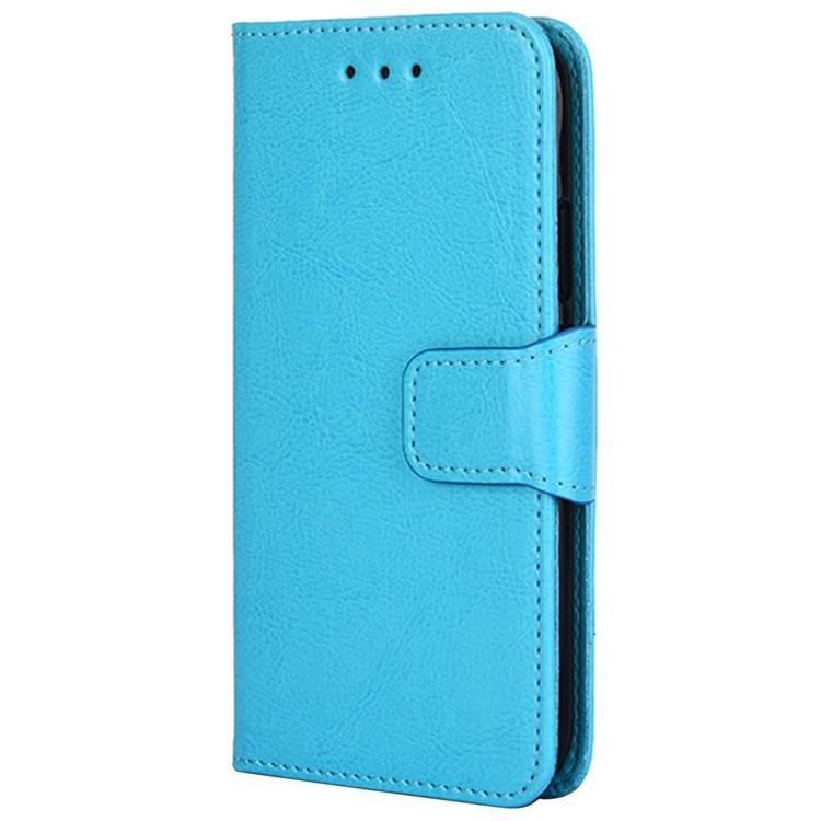 Funda de cuero con textura de cristal para Redmi Note 14S 4G (azul cielo)