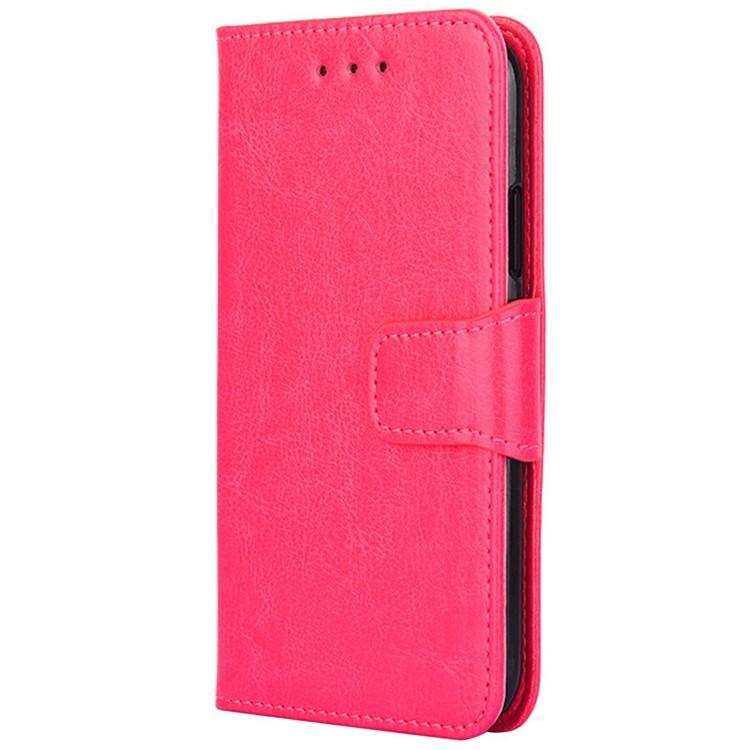 Funda de cuero con textura de cristal para Redmi Note 14S 4G (rosa)