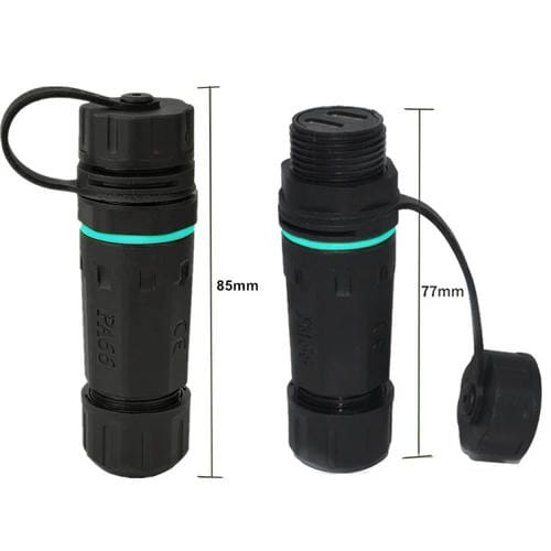 Adaptador Acoplador Recto Hembra a Hembra Tipo C de Dos Puertos Resistente al Agua IP68 10 Gbps con Cubierta Protectora