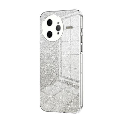 Estuche para Teléfono con Purpurina En Degradado Electrochapado En Polvo para Redmi K80 Pro (Transparente)
