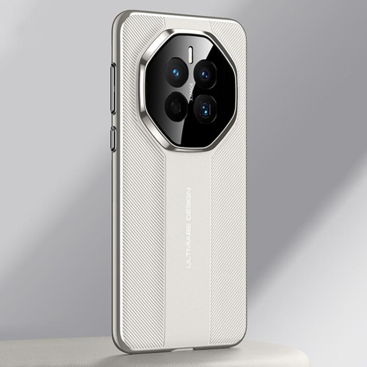 Funda de Piel SintĂ©tica para Huawei Mate 50 con Diseño de Ăltima GeneraciĂłn (Blanca)