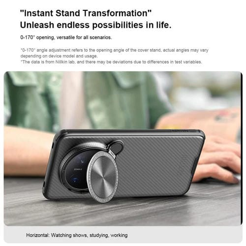 Funda PC Translúcida Nillkin Camshield Prop para Huawei Mate 70 Pro / 70 Pro+ (Negra)