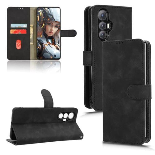 Funda de Cuero con Tapa Magnética para Cubot Max 5 Skin Feel (Negra)