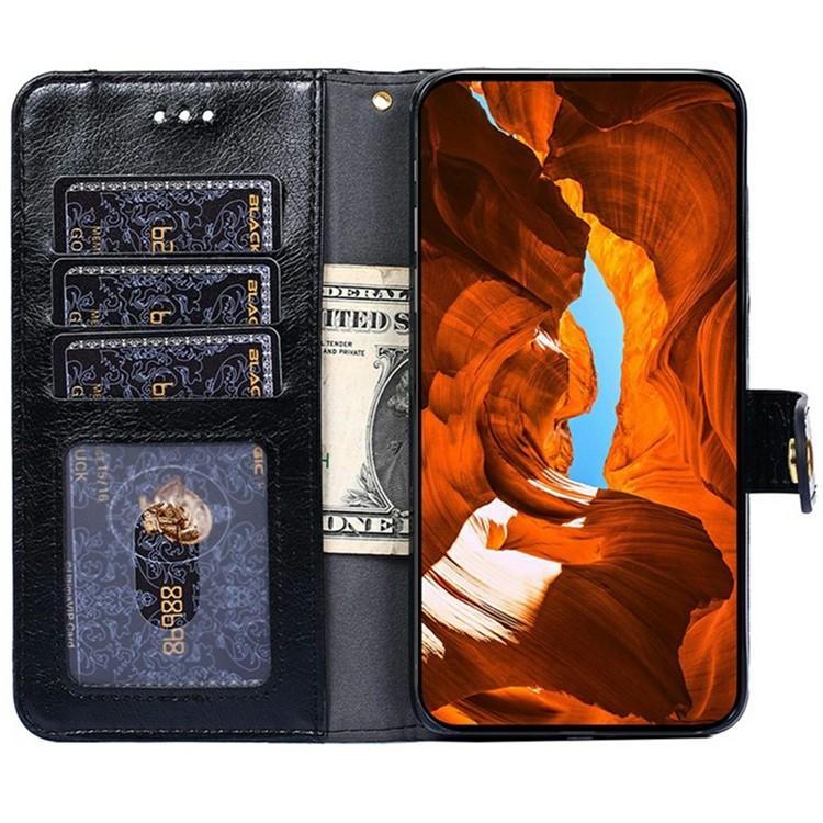 Funda de cuero con cremallera para Samsung Galaxy S25 Ultra 5G (negra)