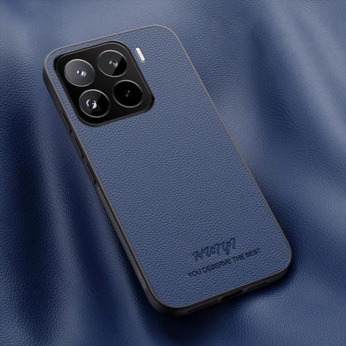 Funda De Cuero Magnética Para Teléfono Xiaomi 15 Pro Huiyi (Azul)