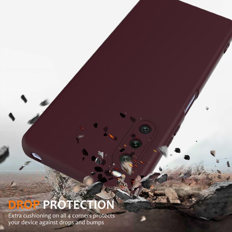 Funda de Silicona a Prueba de Golpes Magsafe para Sony Xperia 10 V (Ciruela)