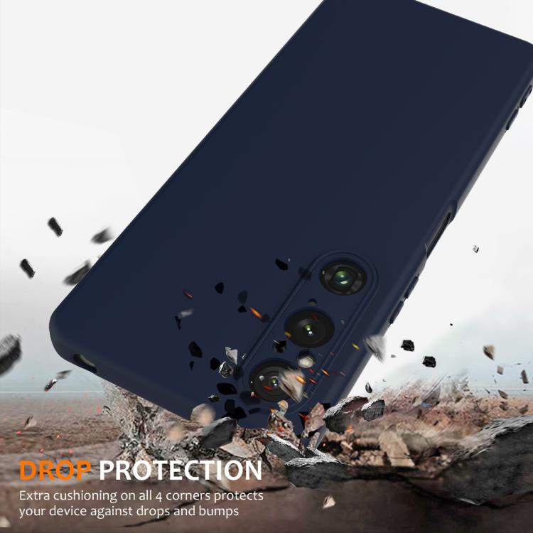 Funda de Silicona a Prueba de Golpes Magsafe para Sony Xperia 1 V (Azul Marino)