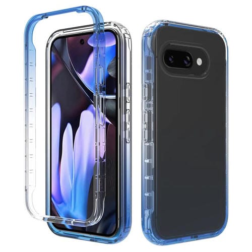 Funda PC + TPU Transparente Degradado a Prueba de Golpes para Google Pixel 9A (Azul)