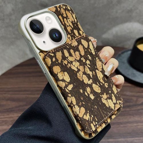 Funda para Teléfono Denior D24 Paint con Ranura para Tarjeta Magsafe para iPhone 15 Plus/14 Plus (Grano Negro)