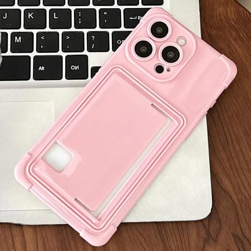 Funda TPU con Ranura para Tarjeta Lateral iPhone 12 Pro (Rosa)