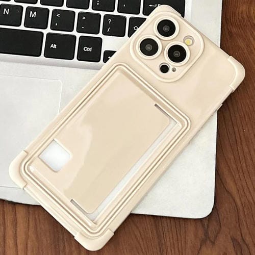 Funda TPU con Ranura para Tarjeta Lateral iPhone 14 Pro Max (Blanca)