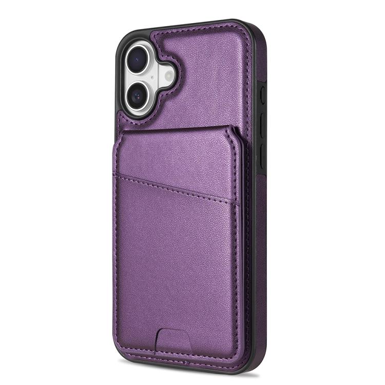Funda para Teléfono Magsafe iPhone 16 con Tarjetero Desmontable (Morado)