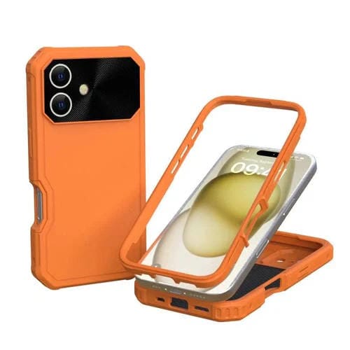 Funda Híbrida TPU y PC con Protección Magsafe para iPhone 16 Plus (Naranja)