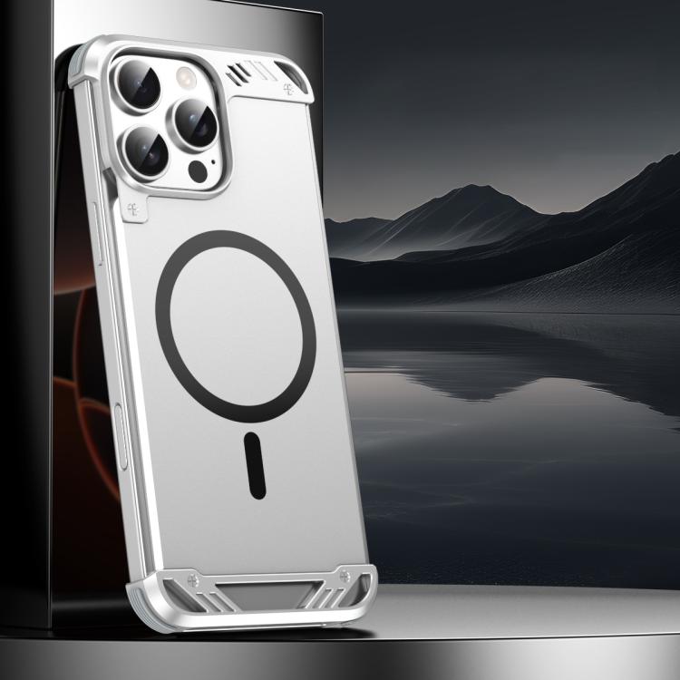 Funda para Teléfono R-Just RJ63 con Aroma Mecha y Magsafe sin Marco para iPhone 14 Pro (Plateada)