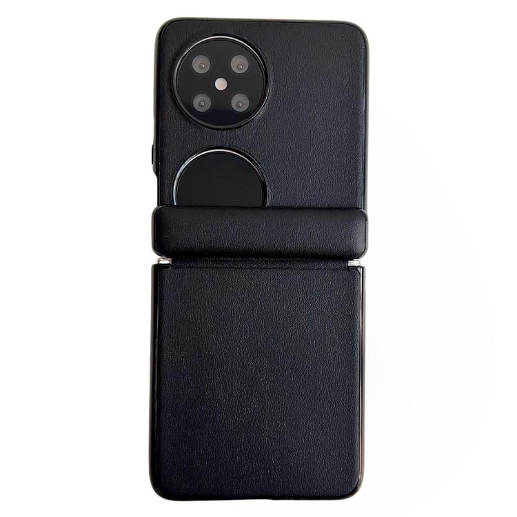 Funda de Cuero Huawei Pocket 2 con Textura Sólida y Eje Magnético Integrado (Negro)
