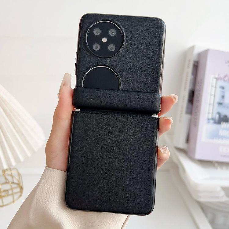 Funda de Cuero Huawei Pocket 2 con Textura Sólida y Eje Magnético Integrado (Negro)