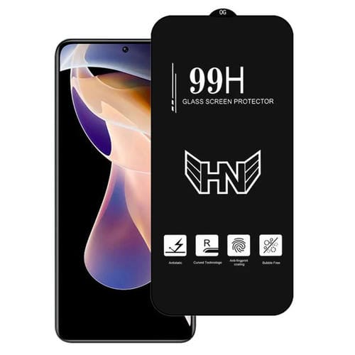 Película de Vidrio Templado de Pantalla Completa con Arco Grande de Aluminio Alto para Redmi Note 11 Pro+ 5G
