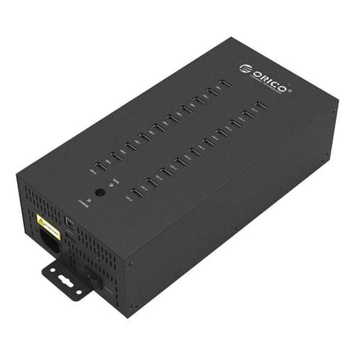 Concentrador USB 2.0 Orico Ih20P 20 Puertos Grado Industrial Enchufe de la UE (Negro)
