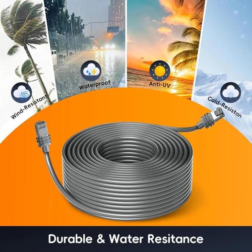 Cable de Conexión Ethernet Starlink Gen3 Cat6 1000 Mbps SL301 Longitud 2 Metros (Gris Oscuro)