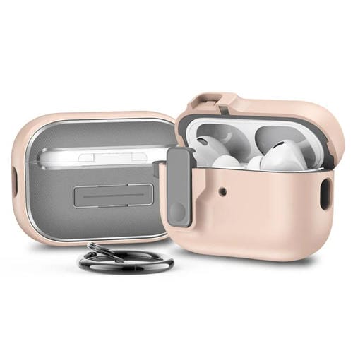 Funda Protectora para Auriculares Bluetooth Airpods Pro 2 con Bloqueo Automático (Rosa)
