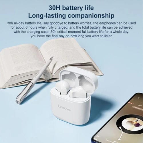 Auriculares Inalámbricos Lenovo Tc3302 Bluetooth 5.3 Originales (Blancos)