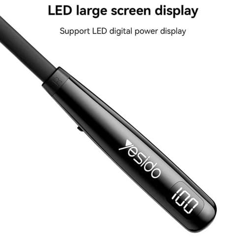 Auricular Bluetooth Yesido YSP22 Banda Cuello Magnético Pantalla Digital (Negro)