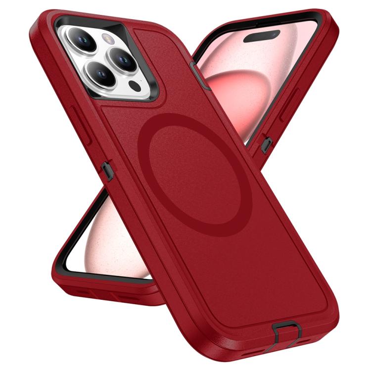 Funda Magnética para iPhone 16 Plus Life Magsafe Resistente y Resistente al Agua (Roja)