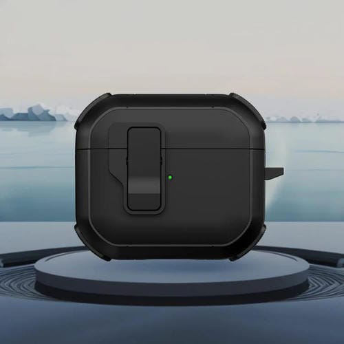 Estuche Para Auriculares Inalámbricos Airpods 3 Starship Con Interruptor Magnético (Negro)
