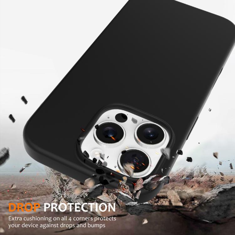 Funda de Silicona Magsafe para iPhone 16 Pro Max con Botón de Control de Cámara (Negra)