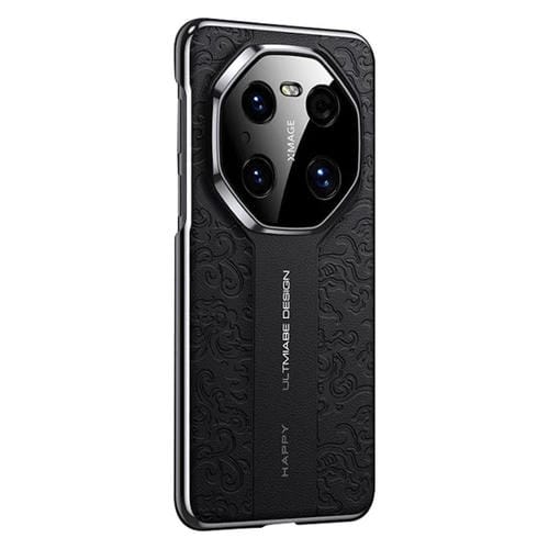 Funda de Cuero Huawei Mate 40 Pro Diseño Dragón en la Nube (Negra)