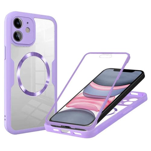 Funda para Teléfono Magsafe iPhone 11 Textura de Cd (Morado)