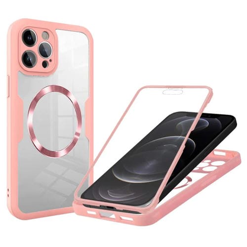 Funda para Teléfono Magsafe iPhone 12 Pro Textura de Cd (Rosa)