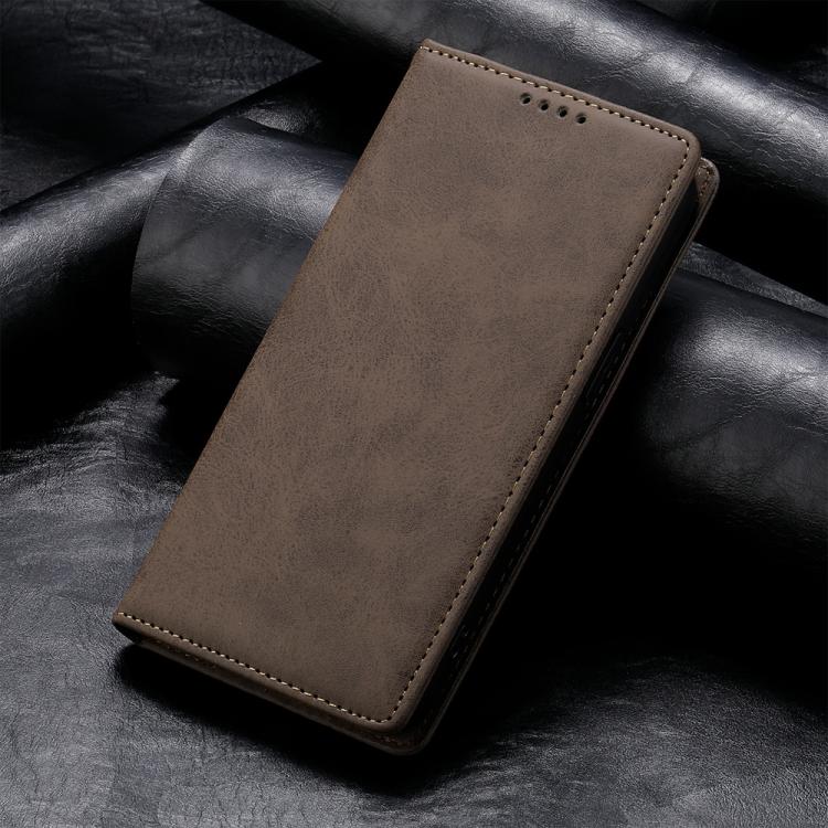 Funda de Cuero Rfid Magnética para OnePlus 13R Ace 5 Ace 5 Pro Business (Marrón)