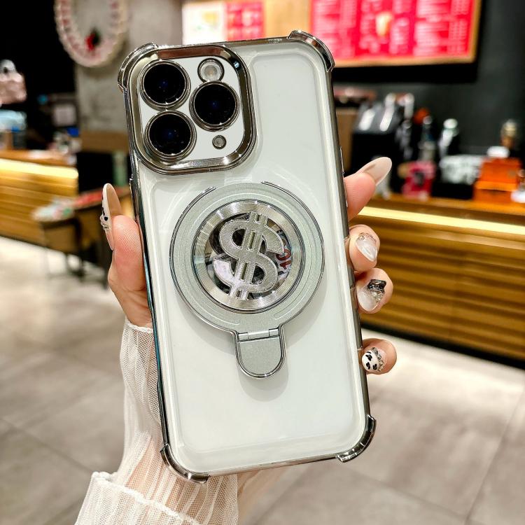 Estuche para TelĂ©fono con Soporte Magsafe para iPhone 11 Pro Max con PelĂcula para Lente (Gris Titanio)