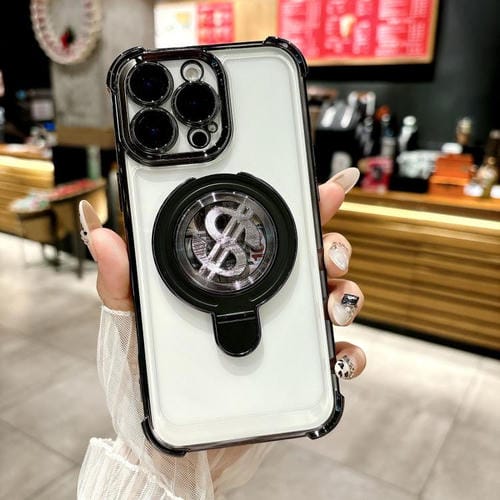 Funda para Teléfono Magsafe iPhone 13 Pro Soporte con Película para Lente (Negra)